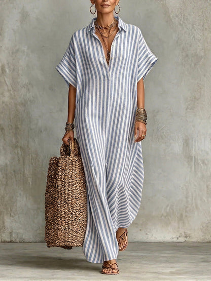 Vestido Minimal Rayado - Colección 2026