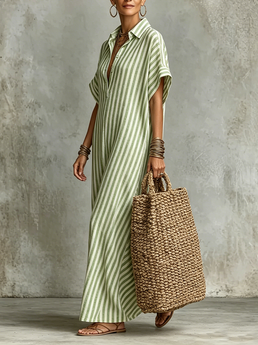 Vestido Minimal Rayado - Colección 2026