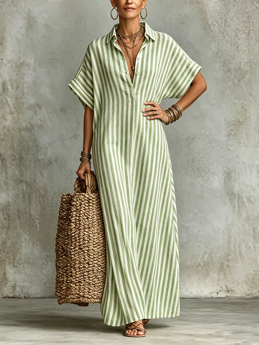 Vestido Minimal Rayado - Colección 2026